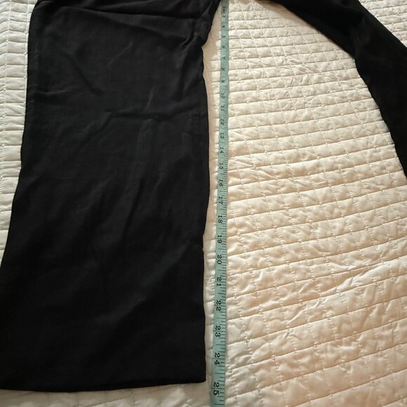 Black Wide Leg Pants Elastic Waist Drawstring US 6 By Apricot, Linen blend - Picture 7 of 7